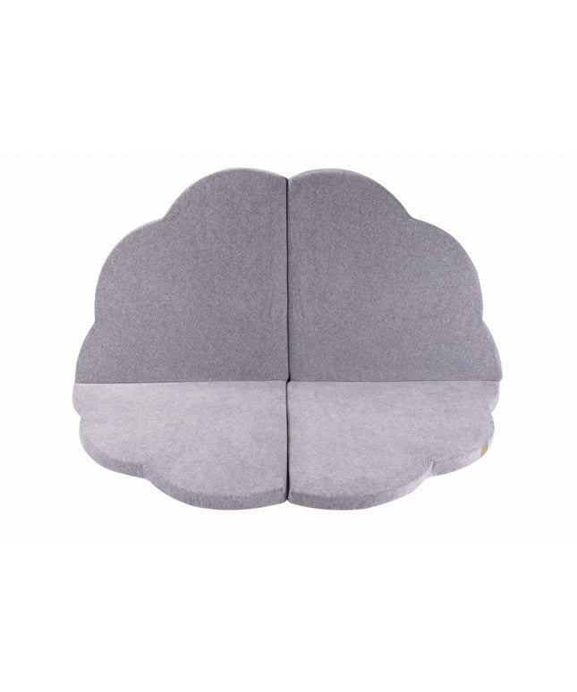 Speeltapijt voor kinderen - Wolkvormig lichtgrijs fluweel-mercibeaucoupp.eu