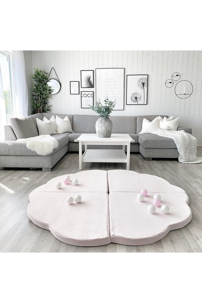 Speeltapijt voor kinderen - Wolkvormig roze fluweel-mercibeaucoupp.eu