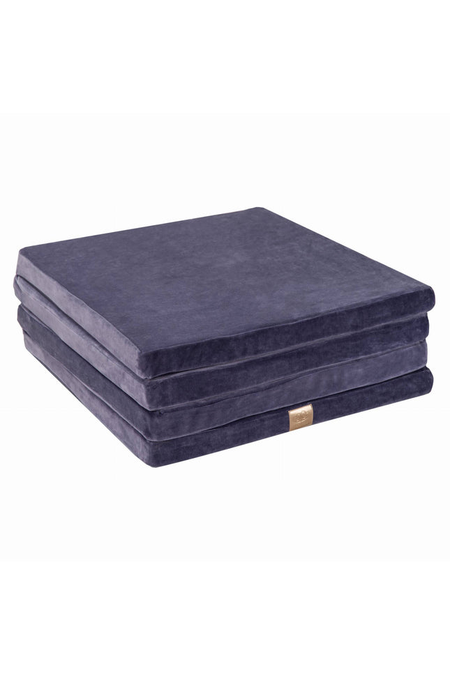 Speelkleed voor kinderen - Vierkant blauw-grijs fluweel-mercibeaucoupp.eu