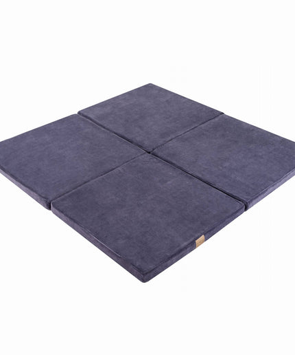 Speelkleed voor kinderen - Vierkant blauw-grijs fluweel-mercibeaucoupp.eu