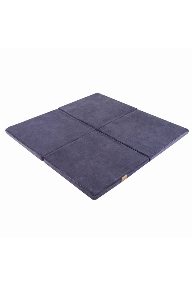 Speelkleed voor kinderen - Vierkant blauw-grijs fluweel-mercibeaucoupp.eu