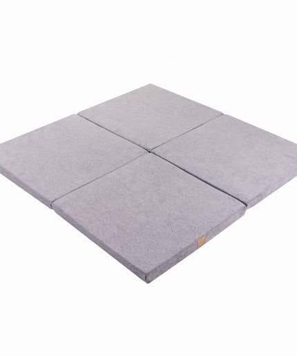 Speeltapijt voor kinderen - Vierkant lichtgrijs fluweel-mercibeaucoupp.eu