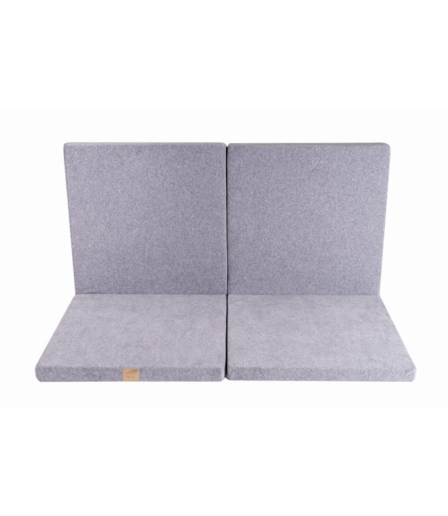 Play Mat for Kids - Square Light Grey Velvet