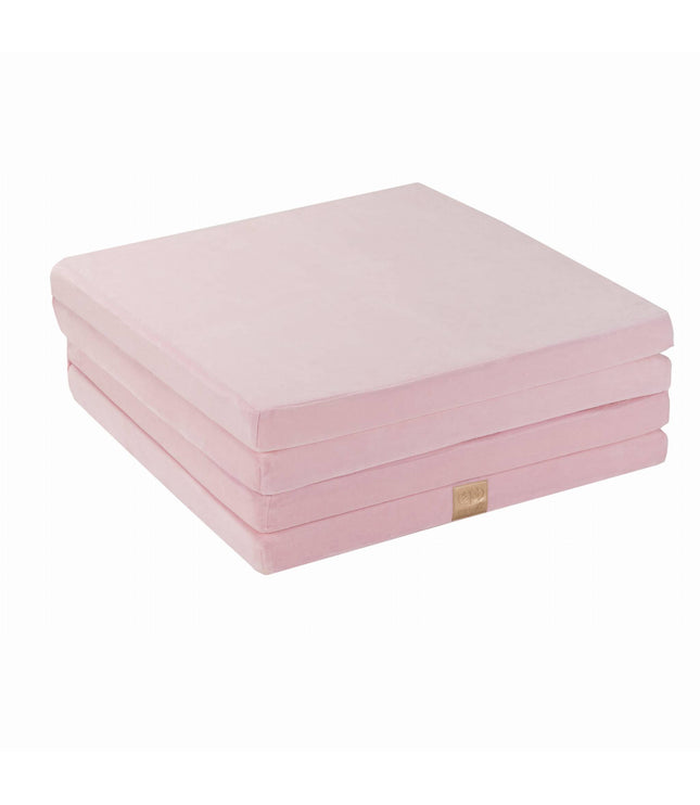 Play Mat for Kids - Square Light Pink Velvet