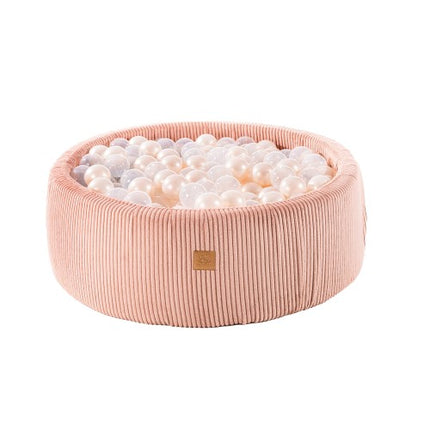 Ronde ballenbak met 200 witte ballen, 90x30cm - Esthetisch Roze-mercibeaucoupp.eu