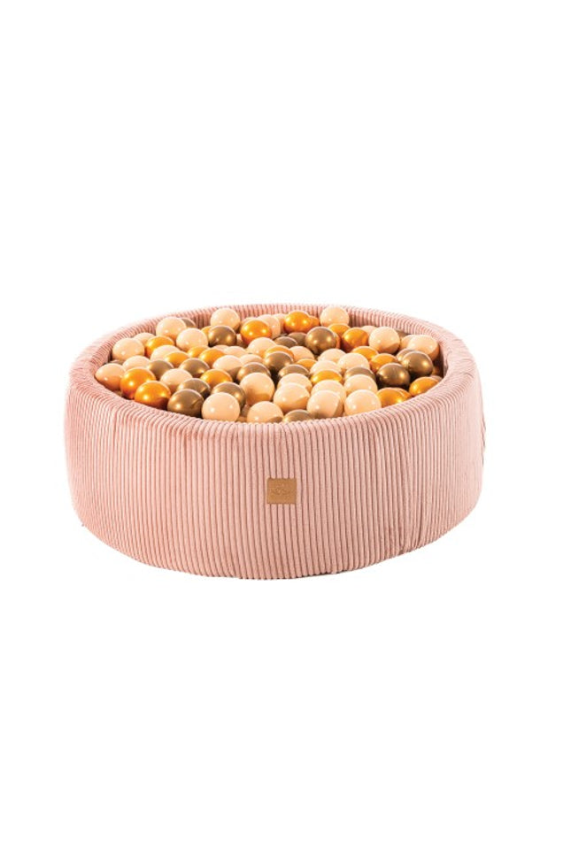 Ronde ballenbak met 200 oranje/koper ballen, 90x30cm - Esthetisch Roze-mercibeaucoupp.eu