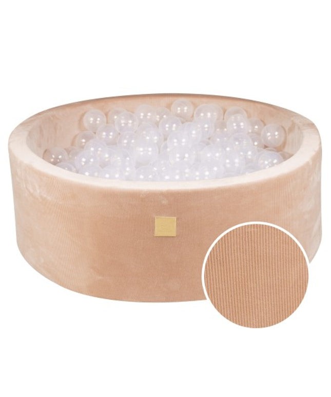 Ronde ballenbak met 200 doorschijnende ballen, 90x30cm - Zandvelours-mercibeaucoupp.eu