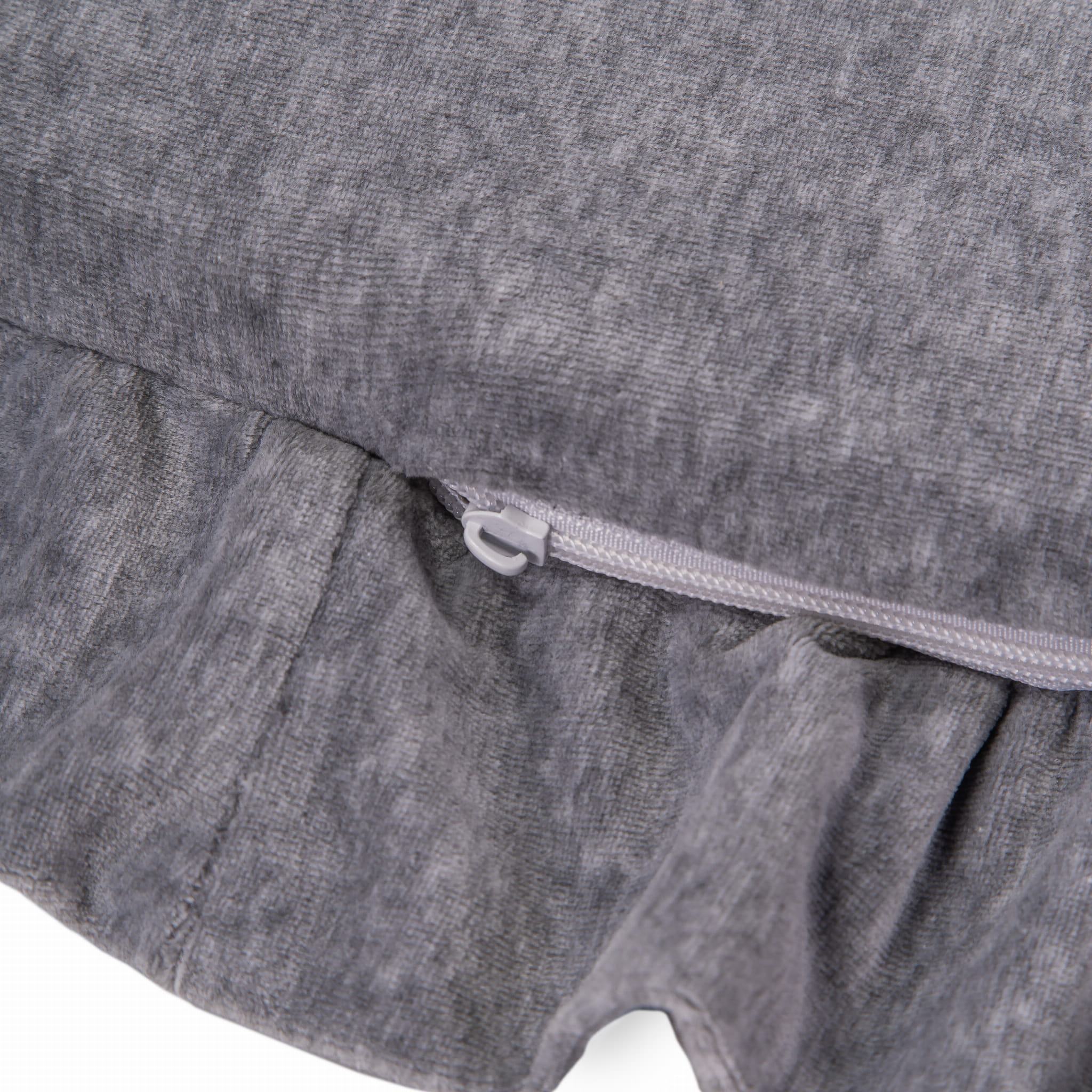 Ronde speelmat met franje - Grijs fluweel-mercibeaucoupp.eu