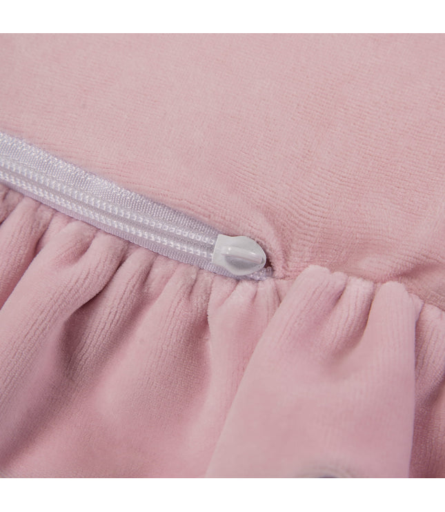 Round Play Mat With a Frill - Pink Velvet