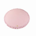 Round Play Mat With a Frill - Pink Velvet