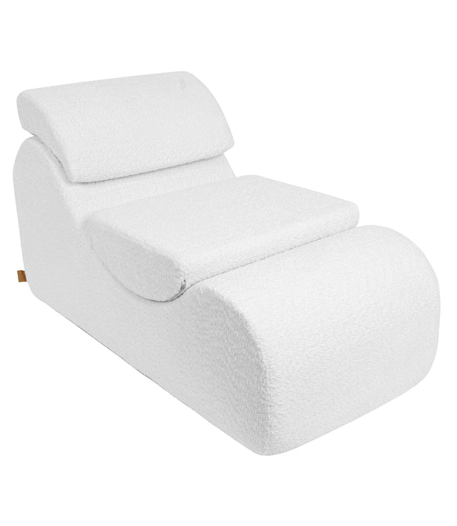 Wave Lounger - White Boucle