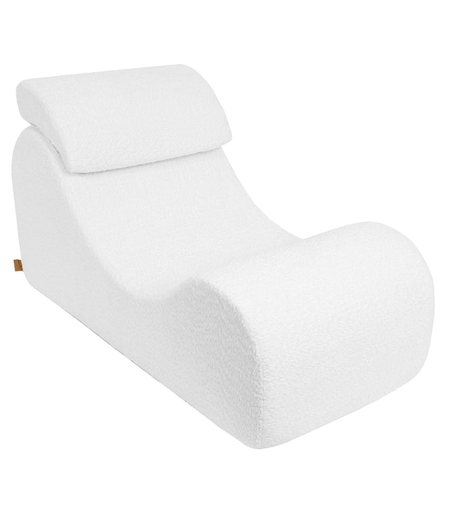 Wave Lounger - White Boucle