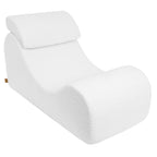 Wave Lounger - White Boucle
