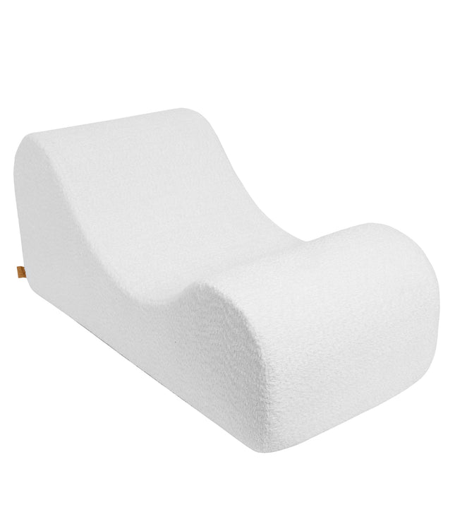 Wave Lounger - White Boucle