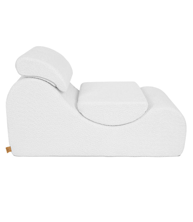 Wave Lounger - White Boucle