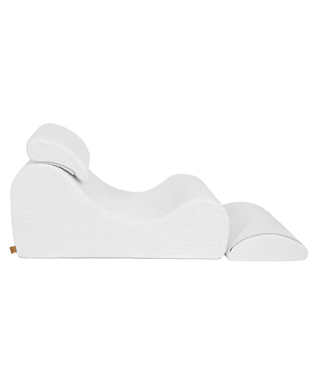 Wave Lounger - White Boucle