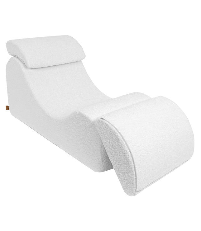 Wave Lounger - White Boucle