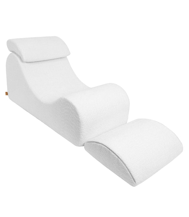 Wave Lounger - White Boucle