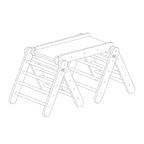 Climbing Triangle With Slide and Climbing Frame - White