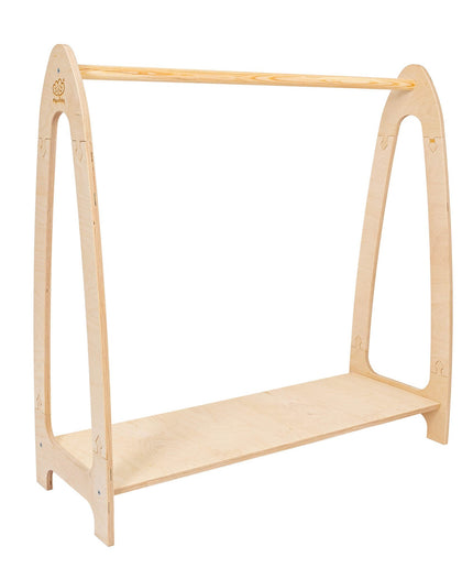 Gebogen kledingrek voor kinderen - Groot, natuurlijk hout-mercibeaucoupp.eu