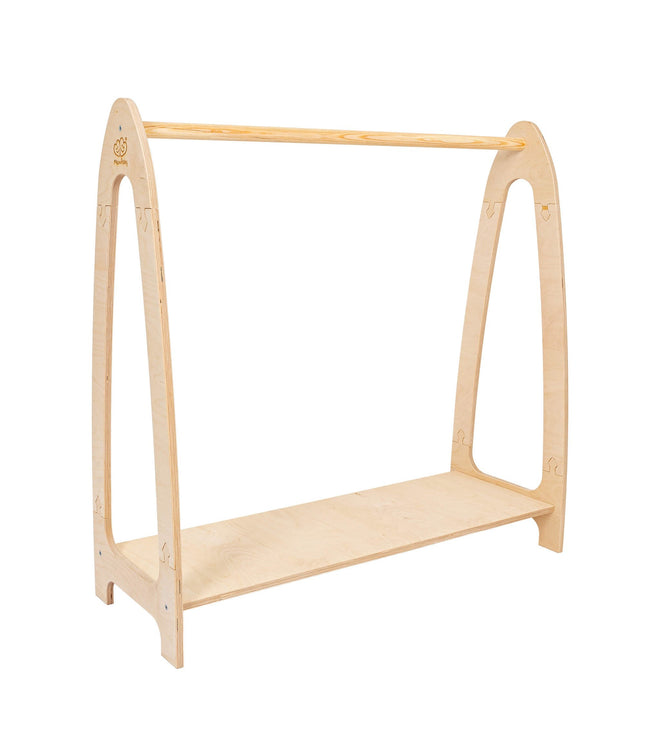 Arched Clothing Rack For Children - Large Natural Wood