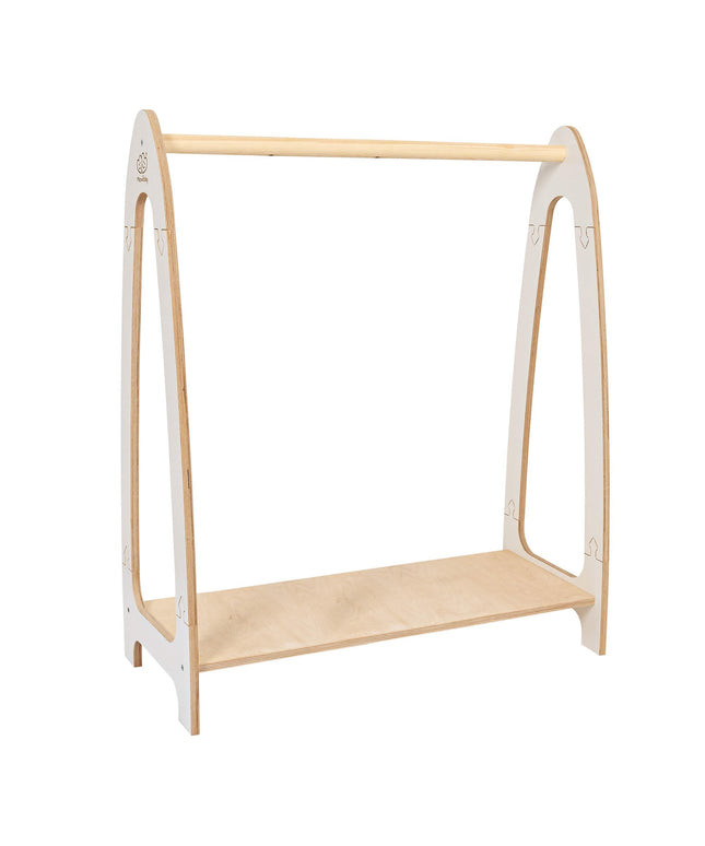 Gebogen kledingrek voor kinderen - Groot, natuurlijk hout-mercibeaucoupp.eu