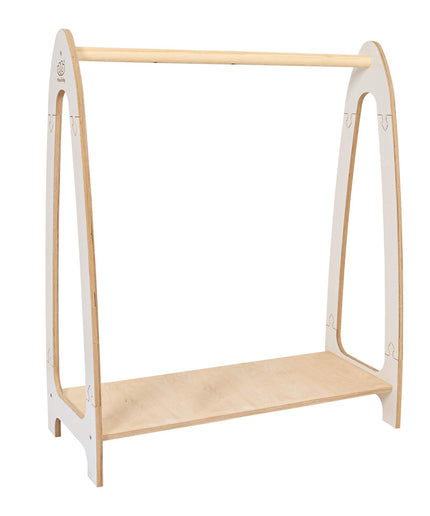 Gebogen kledingrek voor kinderen - Groot wit-mercibeaucoupp.eu