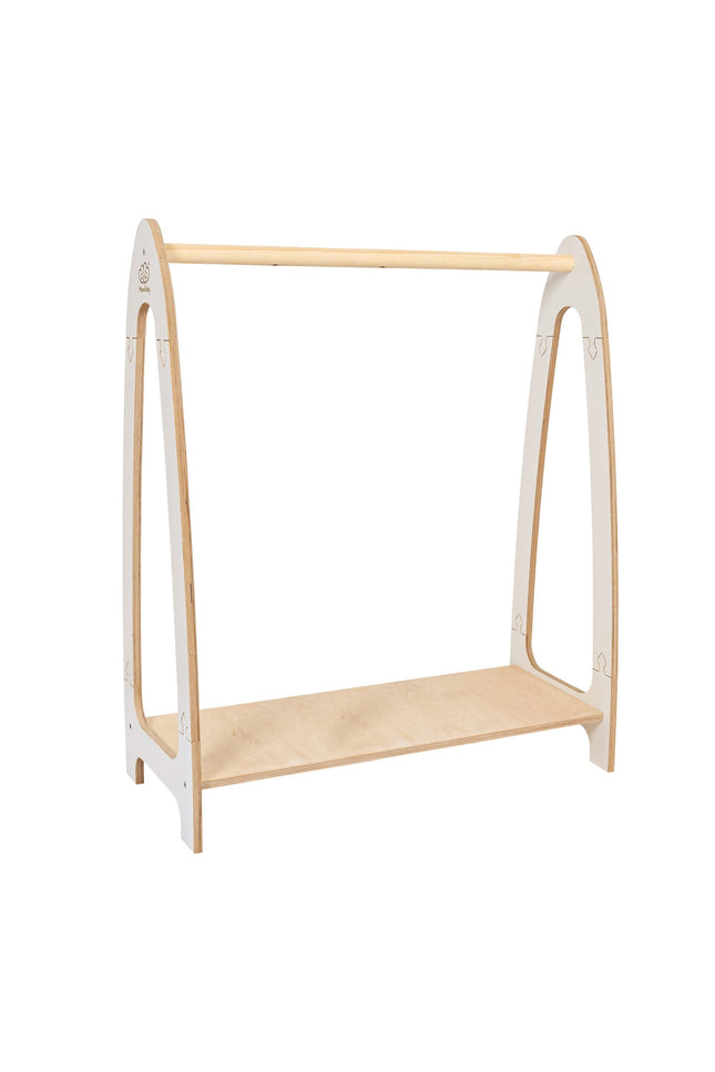 Gebogen kledingrek voor kinderen - Groot wit-mercibeaucoupp.eu