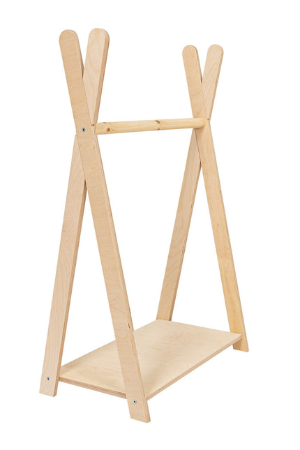 Tipi Kledingrek Voor Kinderen - Klein Natuurlijk Hout-mercibeaucoupp.eu