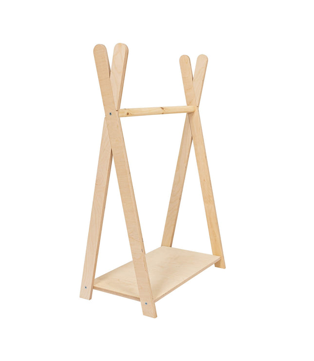Tipi Clothing Rack For Children - Small Natural Wood