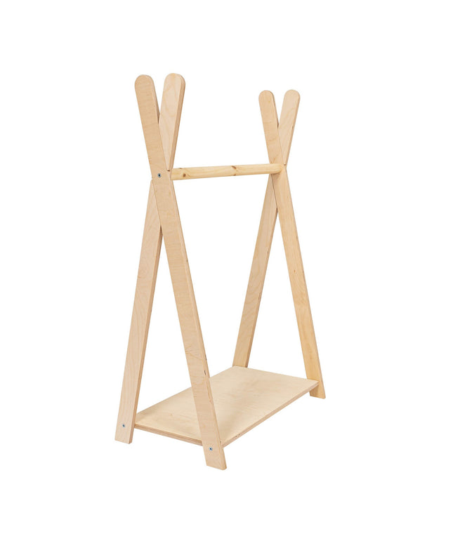 Tipi Kledingrek Voor Kinderen - Klein Natuurlijk Hout-mercibeaucoupp.eu