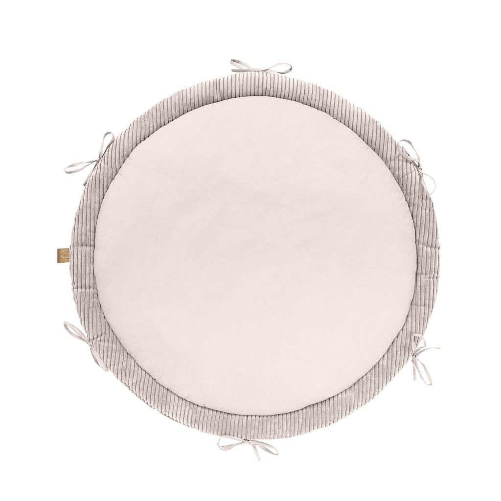 Baby Nest & Play Mat With Crib Bumper Braid - Vanilla