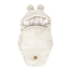 Baby Swaddle with Bear Ears – Ecru