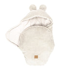 Baby Swaddle with Bear Ears – Ecru