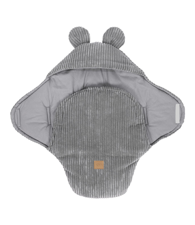 Baby Swaddle with Bear Ears – Grey