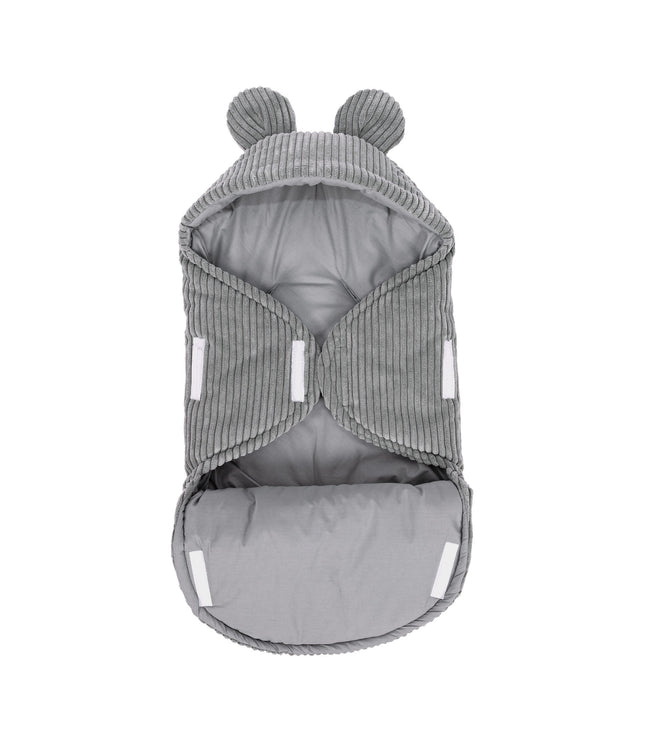Baby Swaddle with Bear Ears – Grey