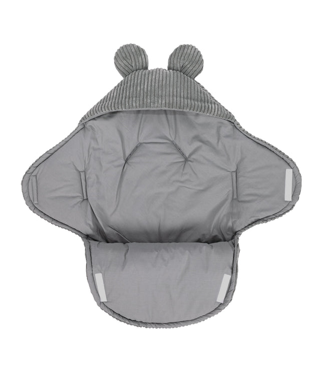 Baby Swaddle with Bear Ears – Grey