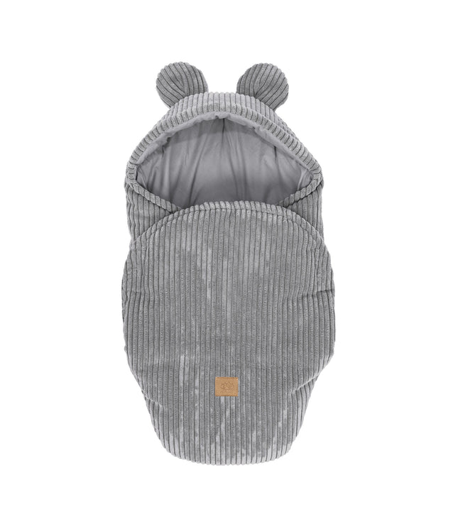 Baby Swaddle with Bear Ears – Grey