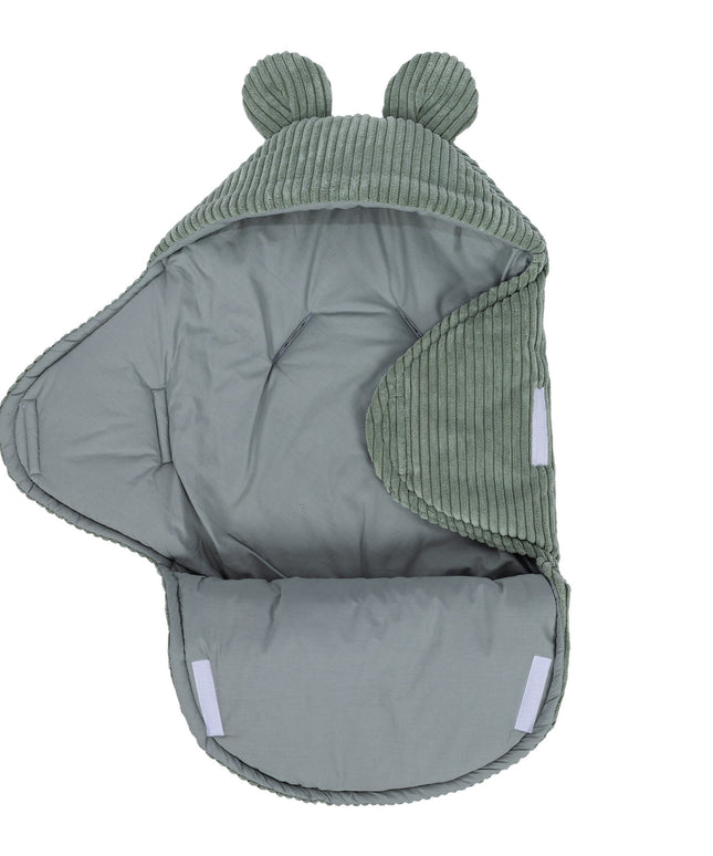 Baby Swaddle with Bear Ears – Olive Green