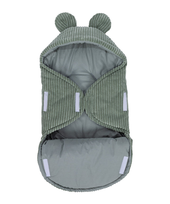 Baby-wikkeldoekje met berenoortjes - Olijfgroen-mercibeaucoupp.eu