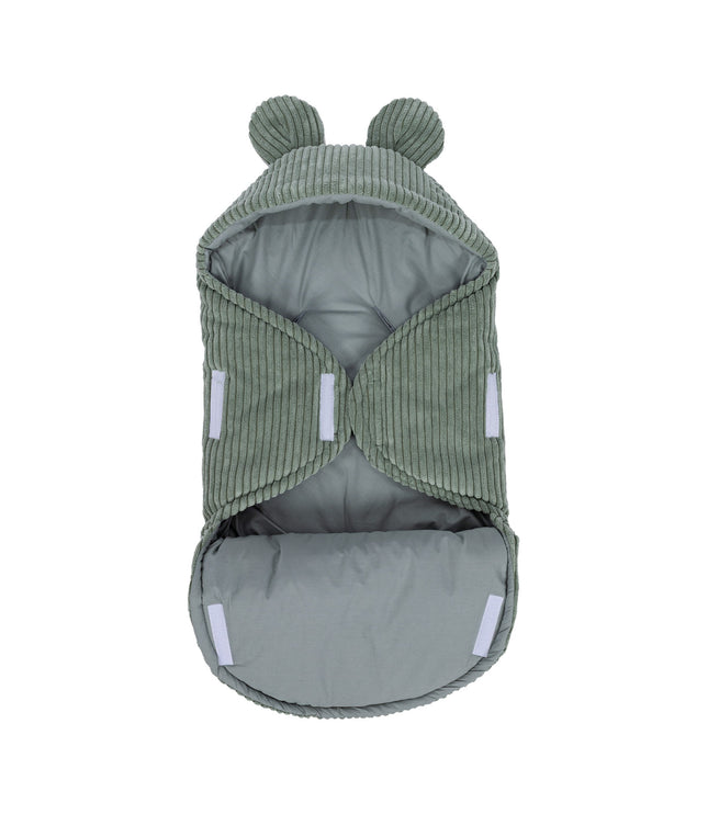 Baby Swaddle with Bear Ears – Olive Green