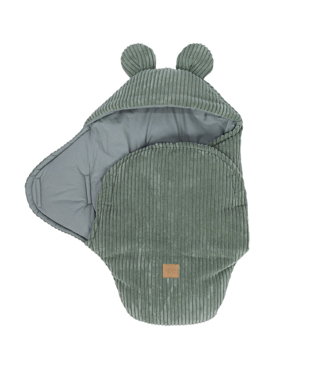 Baby Swaddle with Bear Ears – Olive Green