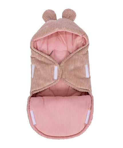 Babyslaapzak met berenoortjes - Poederroze-mercibeaucoupp.eu