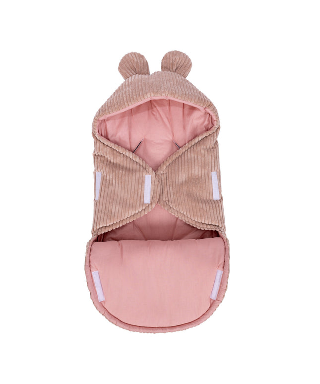 Babyslaapzak met berenoortjes - Poederroze-mercibeaucoupp.eu