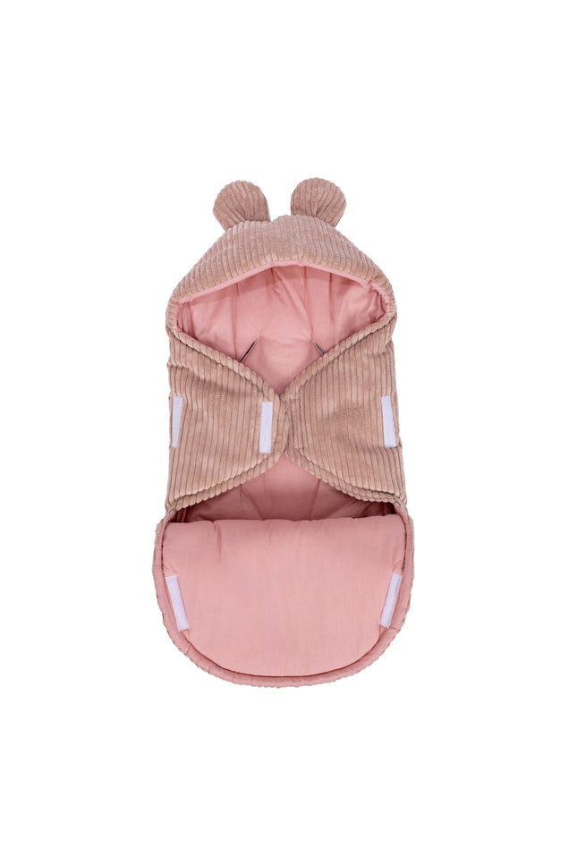 Babyslaapzak met berenoortjes - Poederroze-mercibeaucoupp.eu