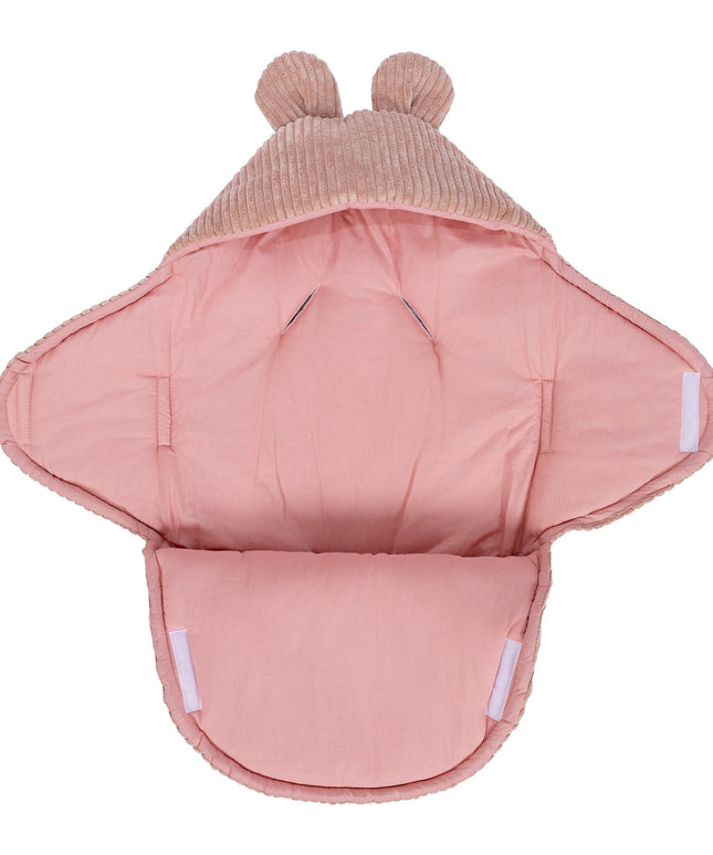 Babyslaapzak met berenoortjes - Poederroze-mercibeaucoupp.eu