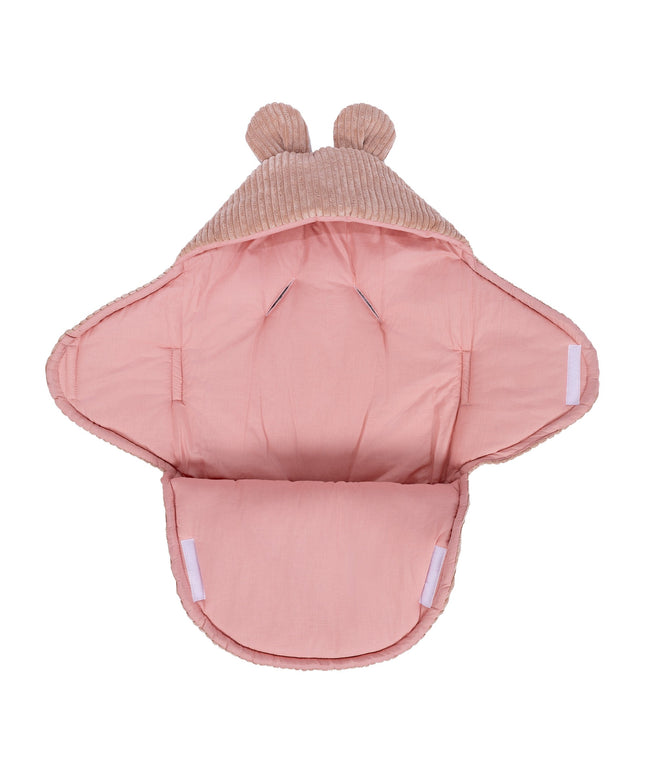 Babyslaapzak met berenoortjes - Poederroze-mercibeaucoupp.eu