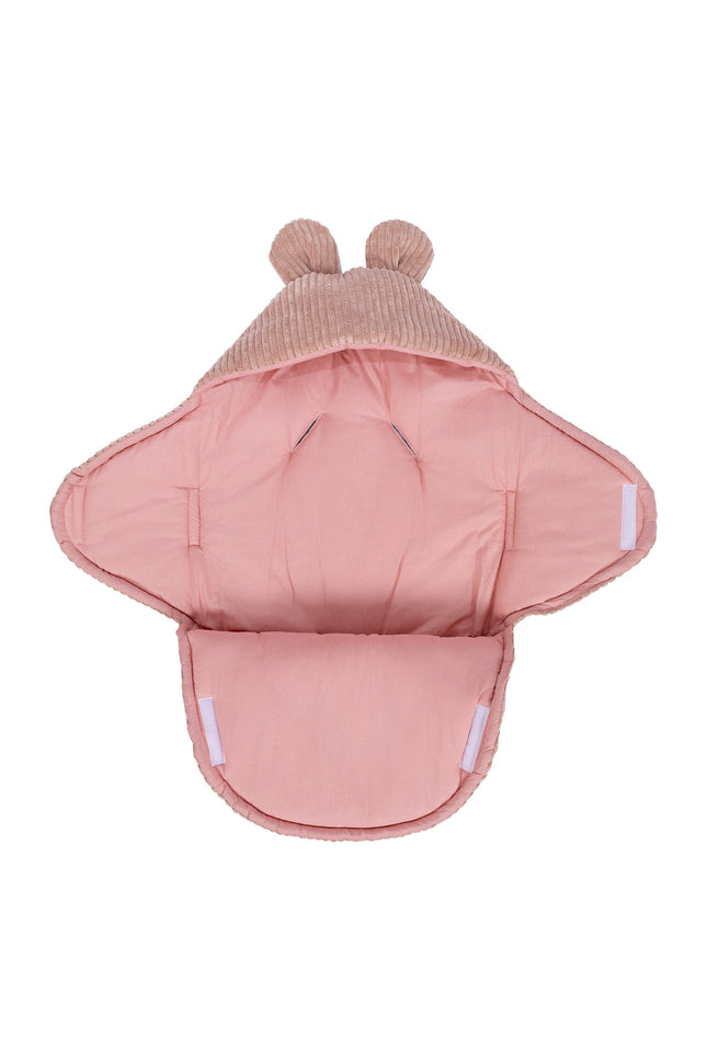 Babyslaapzak met berenoortjes - Poederroze-mercibeaucoupp.eu