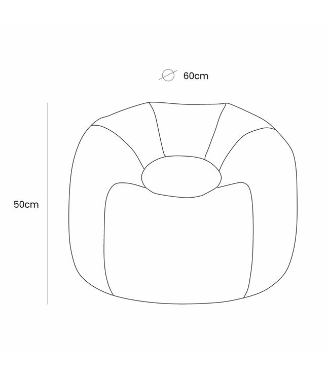 Bean Bag Floreo - Blush Beige