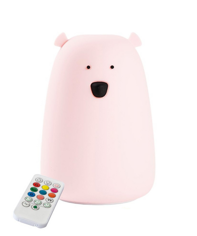 Big Bear Silicone Lamp with Remote - Pink